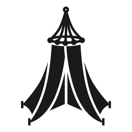 Festive tent icon. Simple illustration of festive tent vector icon for web design isolated on white backgroundのイラスト素材