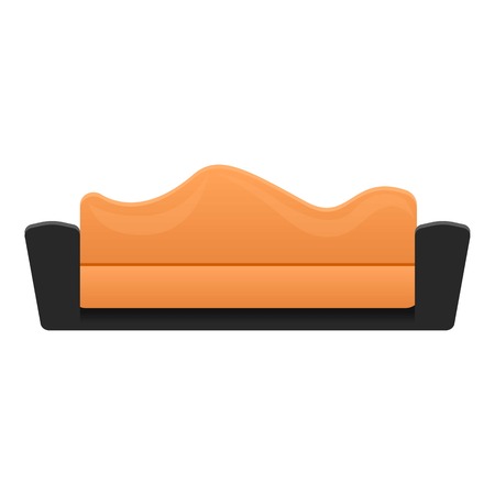 Soft sofa icon. Cartoon of soft sofa vector icon for web design isolated on white backgroundのイラスト素材