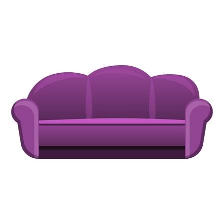 House sofa icon. Cartoon of house sofa vector icon for web design isolated on white backgroundのイラスト素材