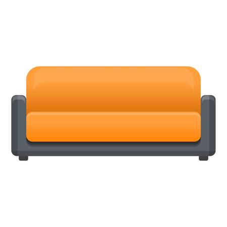 Textile sofa icon. Cartoon of textile sofa vector icon for web design isolated on white backgroundのイラスト素材