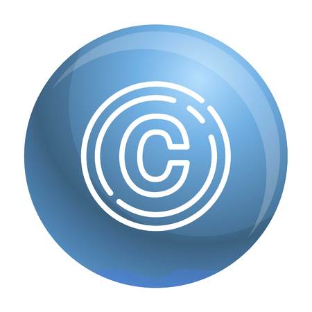 Copyright sign icon. Outline copyright sign vector icon for web design isolated on white backgroundのイラスト素材
