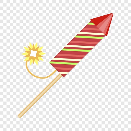 Festive rocket icon. Flat illustration of festive rocket vector icon for web designのイラスト素材