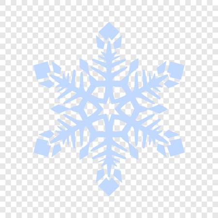 White snowflake icon. Flat illustration of white snowflake vector icon for web designのイラスト素材