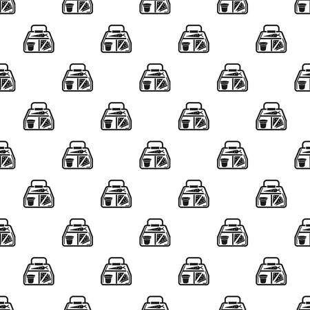 Vegan lunchbox pattern seamless vector repeat for any web designのイラスト素材