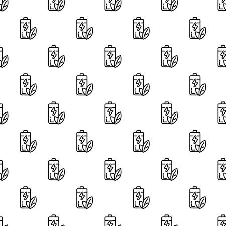 Eco battery pattern seamless vector repeat for any web designのイラスト素材