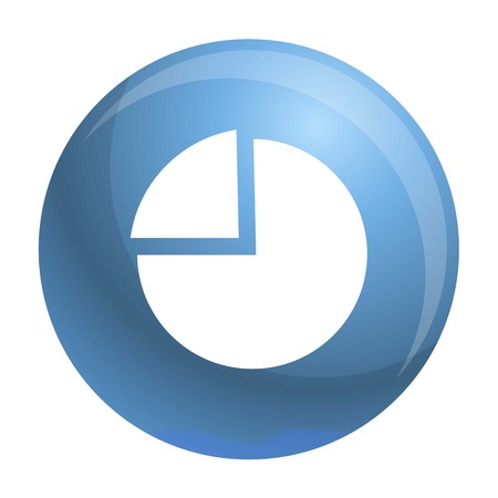 Chart pie icon. Simple illustration of chart pie vector icon for web design isolated on white backgroundのイラスト素材