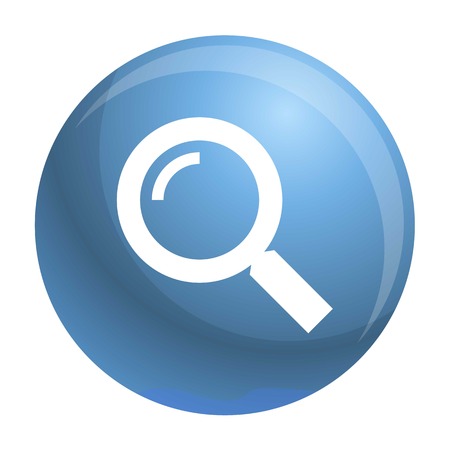Magnify glass icon. Simple illustration of magnify glass vector icon for web design isolated on white backgroundのイラスト素材
