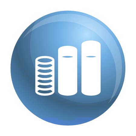 Coin stack money icon. Simple illustration of coin stack money vector icon for web design isolated on white backgroundのイラスト素材