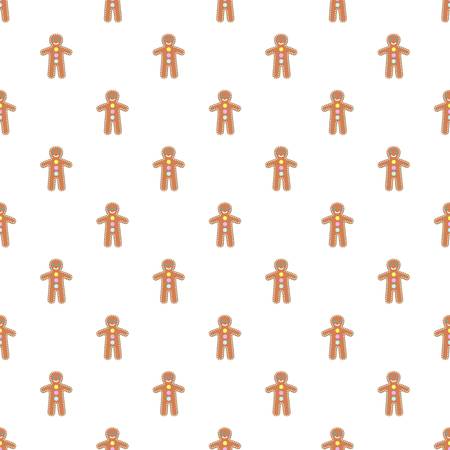 Gingerbread man pattern seamless vector repeat for any web designのイラスト素材
