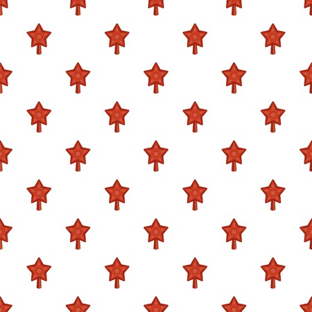 Red star fir tree pattern seamless vector repeat for any web designのイラスト素材