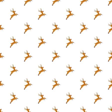 Cute xmas deer pattern seamless vector repeat for any web designのイラスト素材