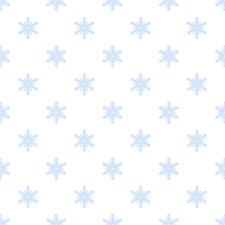 White snowflake pattern seamless vector repeat for any web design