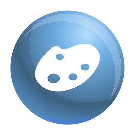 Paint pallete icon. Simple illustration of paint pallete vector icon for web design isolated on white backgroundのイラスト素材