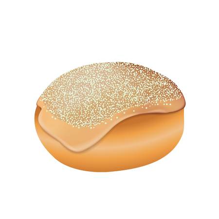 Jewish bakery icon. Realistic illustration of jewish bakery vector icon for web design isolated on white backgroundのイラスト素材