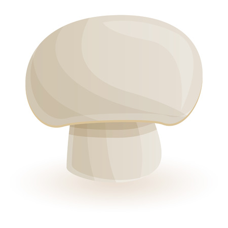 Natural champignon icon. Cartoon of natural champignon vector icon for web design isolated on white backgroundのイラスト素材