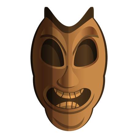 Mask idol icon. Cartoon of mask idol vector icon for web design isolated on white backgroundのイラスト素材
