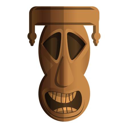 Wood idol icon. Cartoon of wood idol vector icon for web design isolated on white backgroundのイラスト素材