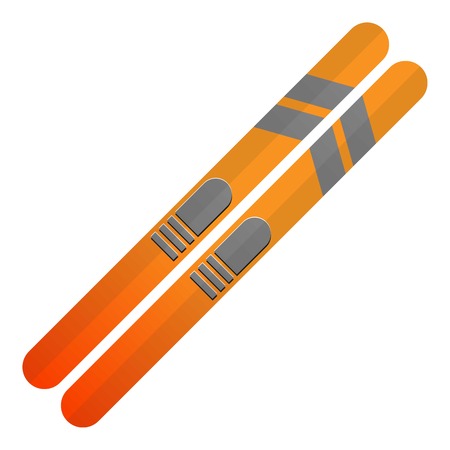 Ski icon. Cartoon of ski vector icon for web design isolated on white backgroundのイラスト素材