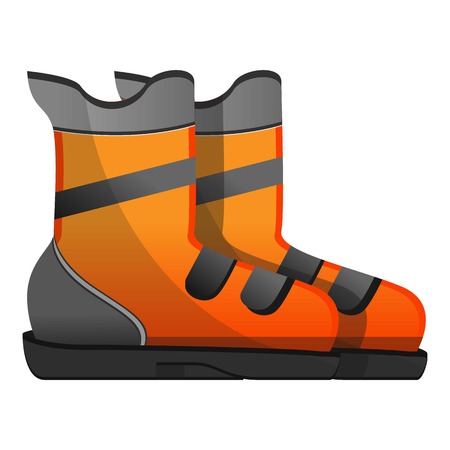 Ski boots icon. Cartoon of ski boots vector icon for web design isolated on white backgroundのイラスト素材