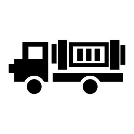 Eco truck icon. Simple illustration of eco truck icon for web design isolated on white backgroundの写真素材