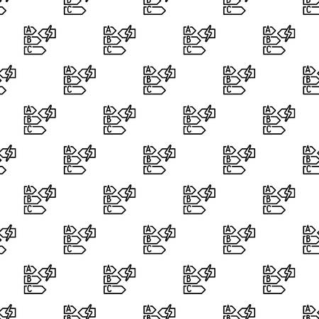 Energy class pattern seamless vector repeat for any web designのイラスト素材