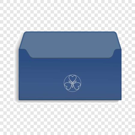 Back side of envelope icon. Realistic illustration of back side of envelope vector icon for web designのイラスト素材