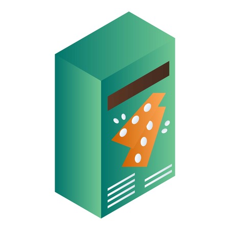 Cookie pack icon. Isometric of cookie pack vector icon for web design isolated on white backgroundのイラスト素材