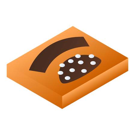 Chocolate box icon. Isometric of chocolate box vector icon for web design isolated on white backgroundのイラスト素材