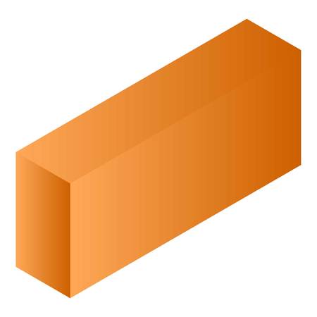 Orange tea box icon. Isometric of orange tea box vector icon for web design isolated on white backgroundのイラスト素材