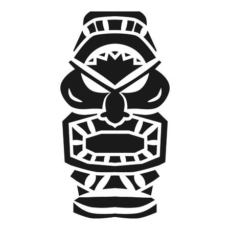 Totem idol icon. Simple illustration of totem idol vector icon for web design isolated on white backgroundのイラスト素材