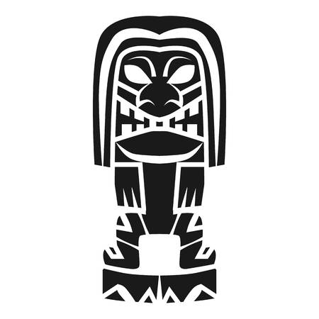 Woman tiki idol icon. Simple illustration of woman tiki idol vector icon for web design isolated on white backgroundのイラスト素材