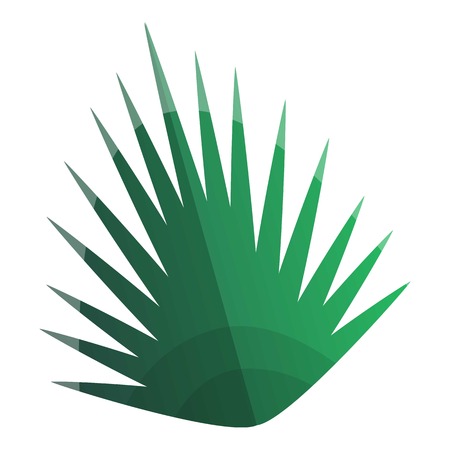 Palm tropical leaf icon. Cartoon of palm tropical leaf vector icon for web design isolated on white backgroundのイラスト素材