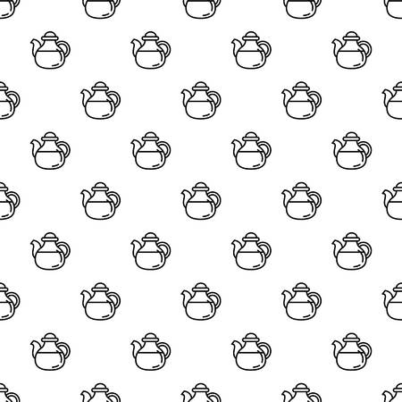 Tea pot pattern seamless vector repeat for any web designのイラスト素材