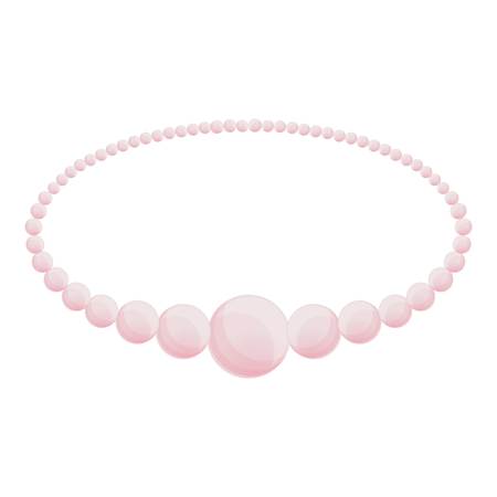 Pearl bracelet icon. Cartoon of pearl bracelet vector icon for web design isolated on white backgroundのイラスト素材