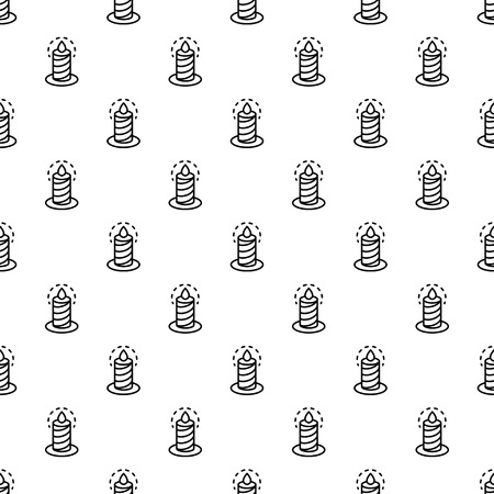 Burning candle pattern seamless vector repeat for any web designのイラスト素材