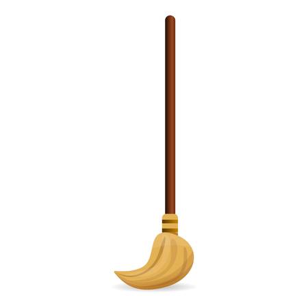 Cleaning house broom icon. Cartoon of cleaning house broom vector icon for web design isolated on white backgroundのイラスト素材