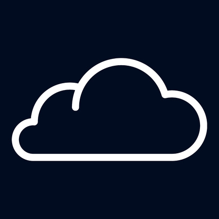 Sky cloud icon. Outline sky cloud vector icon for web designのイラスト素材