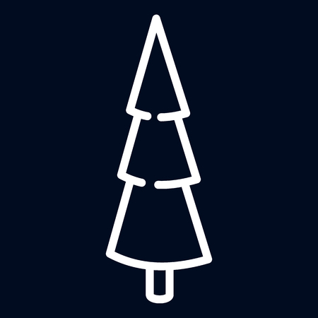 Fir tree icon. Outline fir tree vector icon for web designのイラスト素材