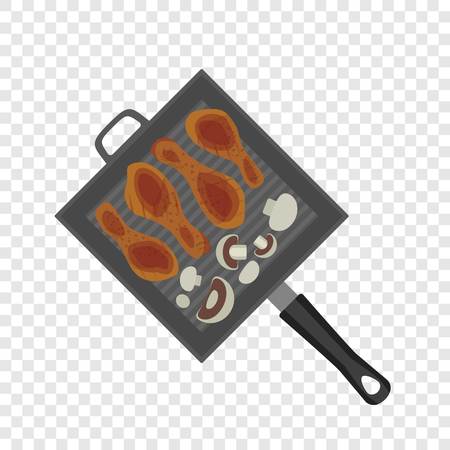 Bbq grill griddle icon. Flat illustration of bbq grill griddle vector icon for web designのイラスト素材
