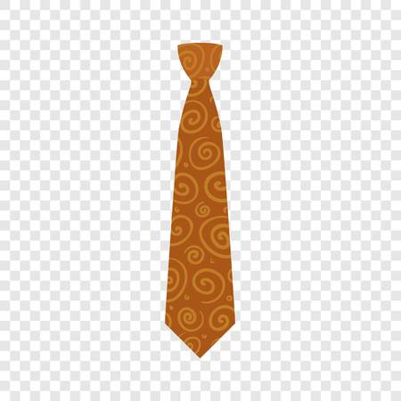 Orange tie icon. Flat illustration of orange tie vector icon for web designのイラスト素材