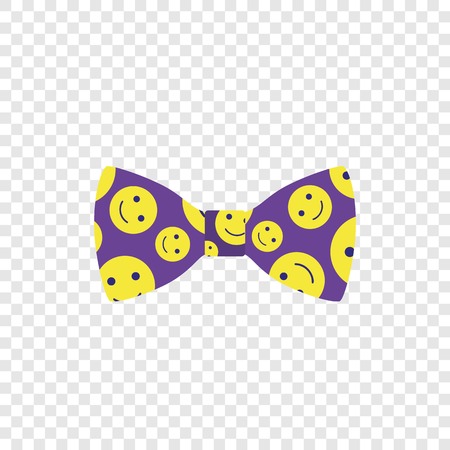 Cute smile bow icon. Flat illustration of cute smile bow vector icon for web designのイラスト素材