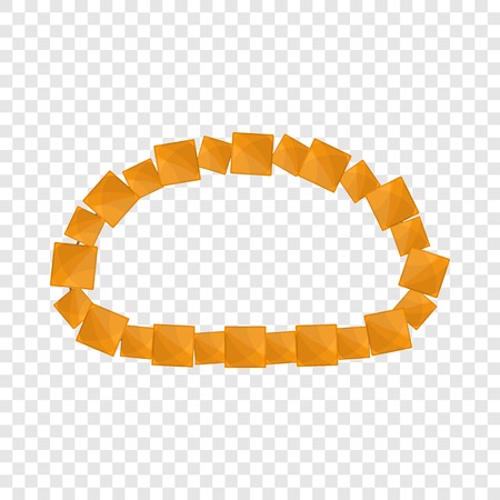 Honey color necklace icon. Cartoon of honey color necklace vector icon for web designのイラスト素材