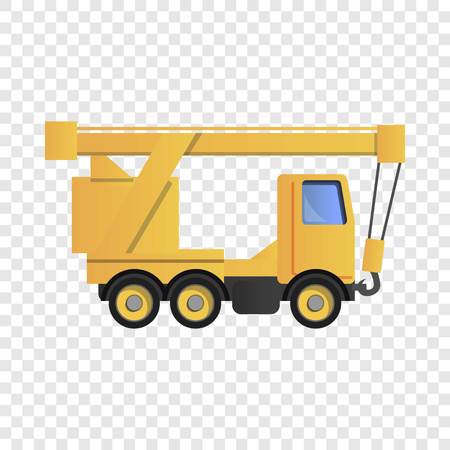 Truck crane icon. Cartoon of truck crane vector icon for web designのイラスト素材