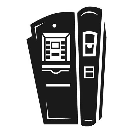 Coffee vending machine icon. Simple illustration of coffee vending machine vector icon for web design isolated on white backgroundのイラスト素材