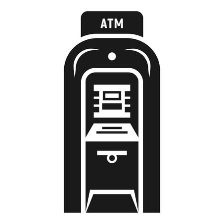 Atm icon. Simple illustration of atm vector icon for web design isolated on white backgroundのイラスト素材