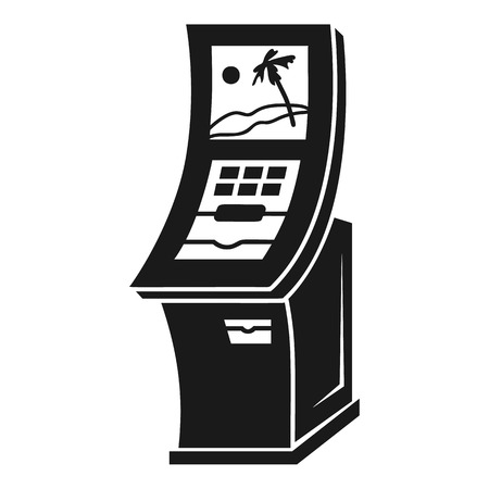 Interactive monitor icon. Simple illustration of interactive monitor vector icon for web design isolated on white backgroundのイラスト素材