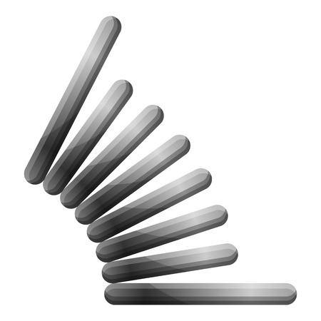 Grey spring icon. Cartoon of grey spring vector icon for web design isolated on white backgroundのイラスト素材