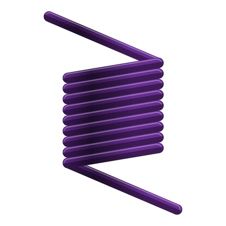 Compressed metal spring icon. Cartoon of compressed metal spring vector icon for web design isolated on white backgroundのイラスト素材