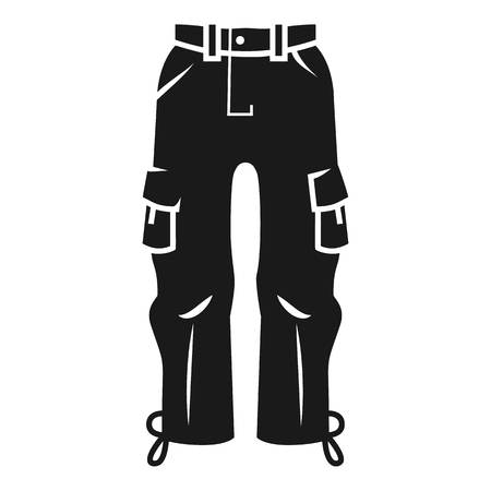 Ski pants icon. Simple illustration of ski pants vector icon for web design isolated on white backgroundのイラスト素材