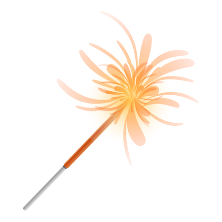 Fire sparkle icon. Cartoon of fire sparkle vector icon for web design isolated on white backgroundのイラスト素材